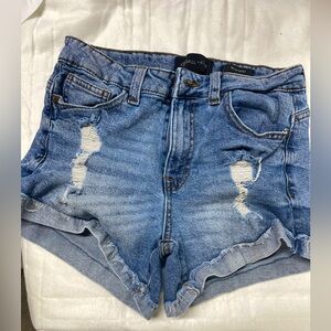 Kendall + Kylie The Icon Jean Short Distressed size 5/27 High Waisted!